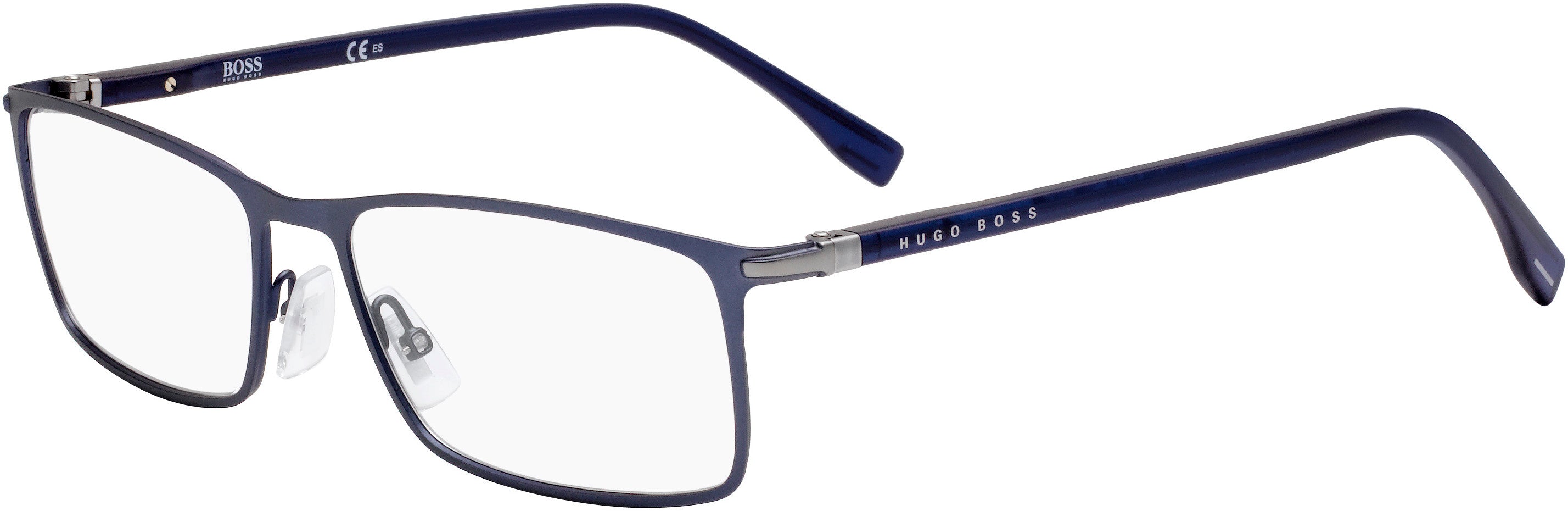 Boss (hub) Boss 1006 Rectangular Eyeglasses 0FLL-0FLL  Matte Blue (00 Demo Lens)