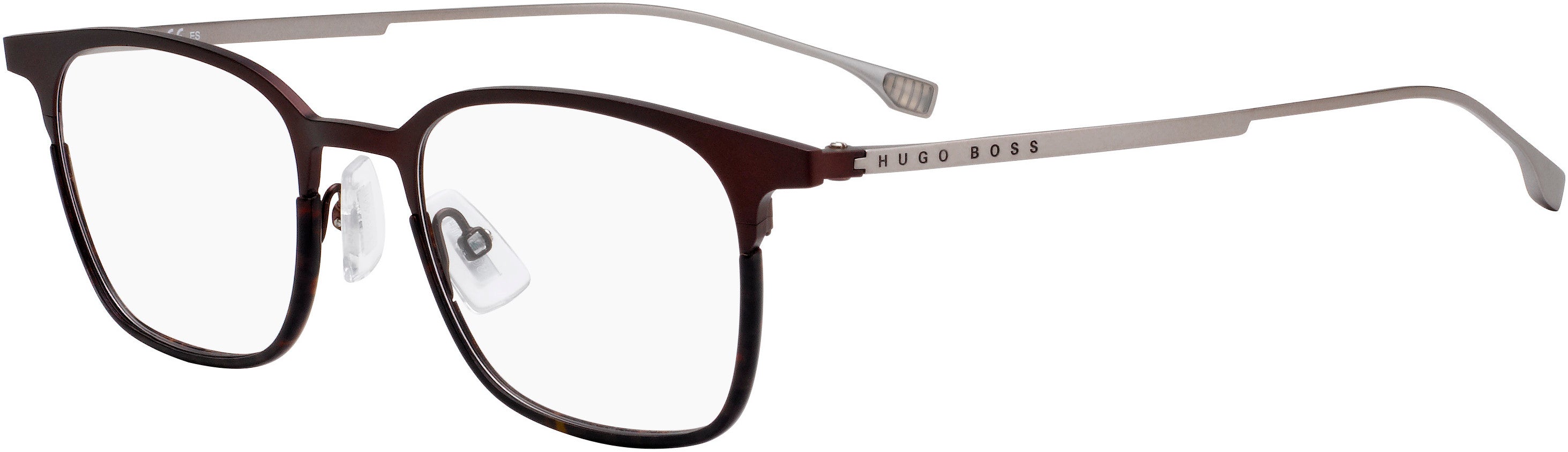 Boss (hub) Boss 1014 Rectangular Eyeglasses 0HGC-0HGC  Brown Havana (00 Demo Lens)