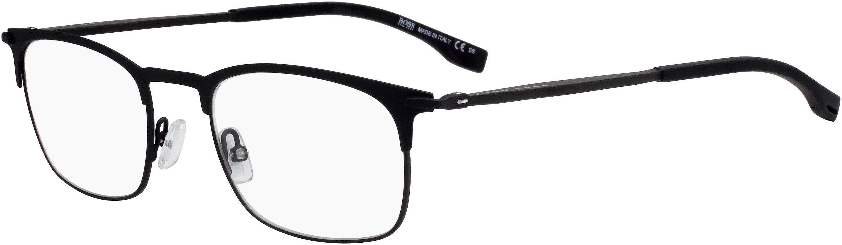 Boss (hub) Boss 1018 Rectangular Eyeglasses 0003-0003  Matte Black (00 Demo Lens)
