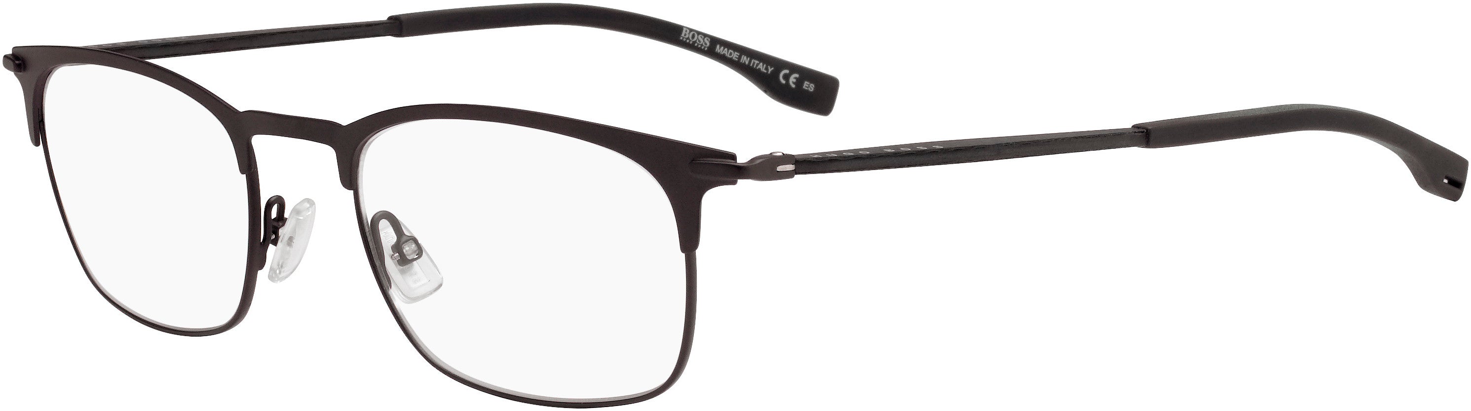 Boss (hub) Boss 1018 Rectangular Eyeglasses 04IN-04IN  Matte Brown (00 Demo Lens)