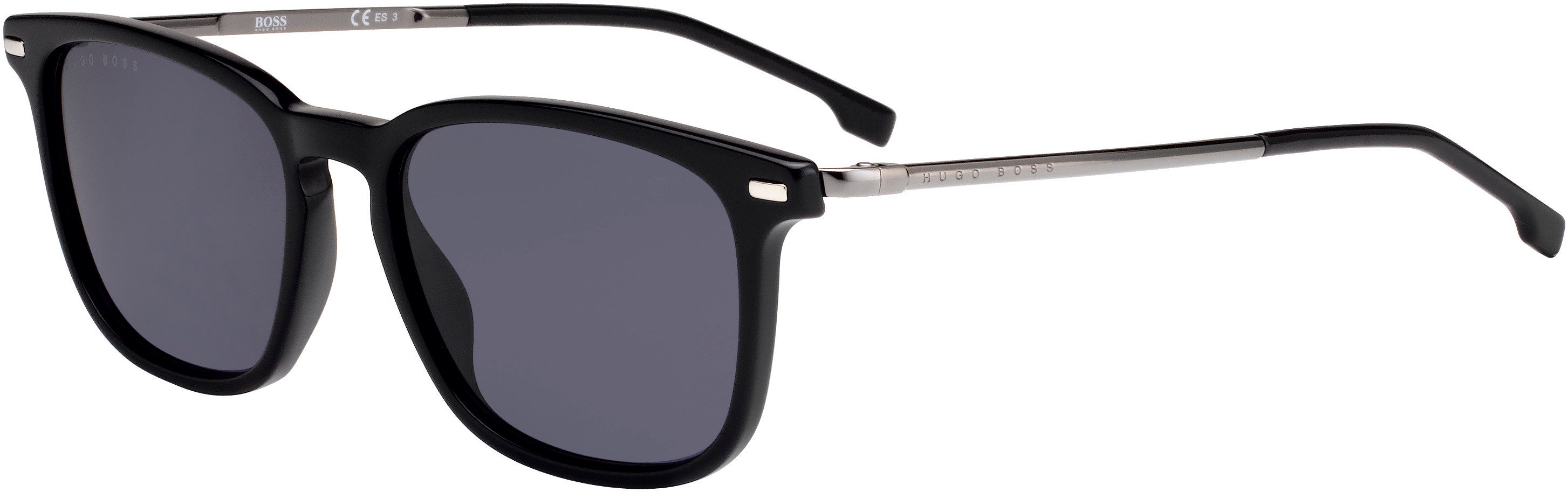 Boss (hub) Boss 1020/S Rectangular Sunglasses 0807-0807  Black (IR Gray)