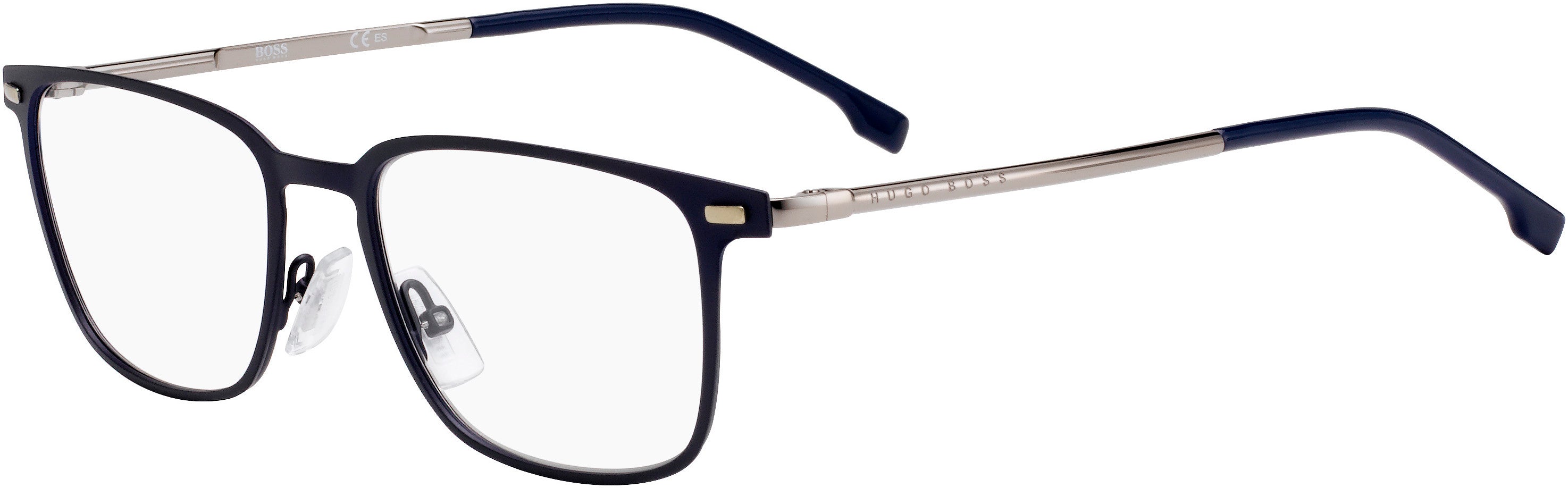 Boss (hub) Boss 1021 Rectangular Eyeglasses 0FLL-0FLL  Matte Blue (00 Demo Lens)