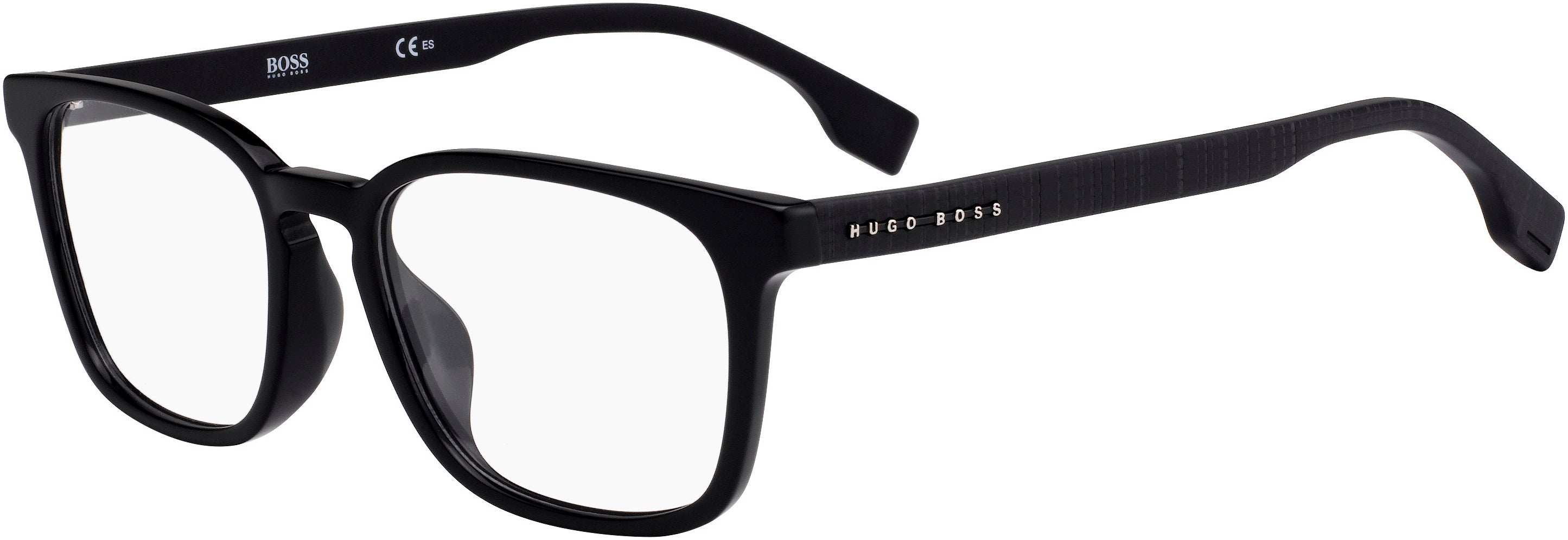 Boss (hub) Boss 1023/F Rectangular Eyeglasses 0807-0807  Black (00 Demo Lens)