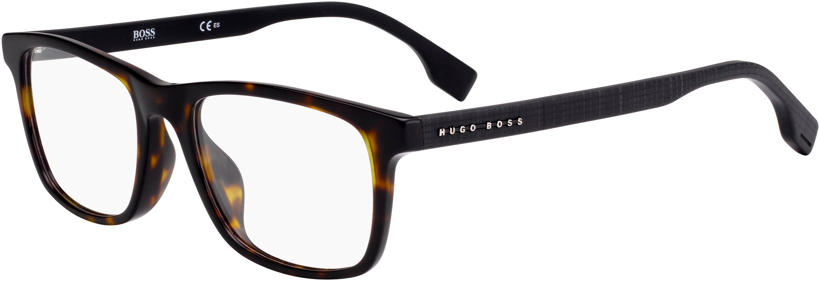 Boss (hub) Boss 1024/F Rectangular Eyeglasses 0086-0086  Dark Havana (00 Demo Lens)