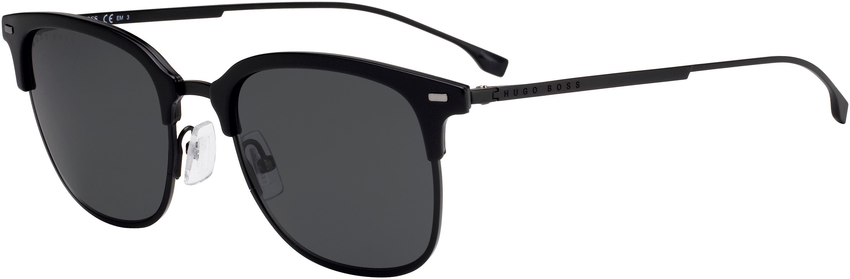 Boss (hub) Boss 1028/F/S Browline Sunglasses 0807-0807  Black (IR Gray)
