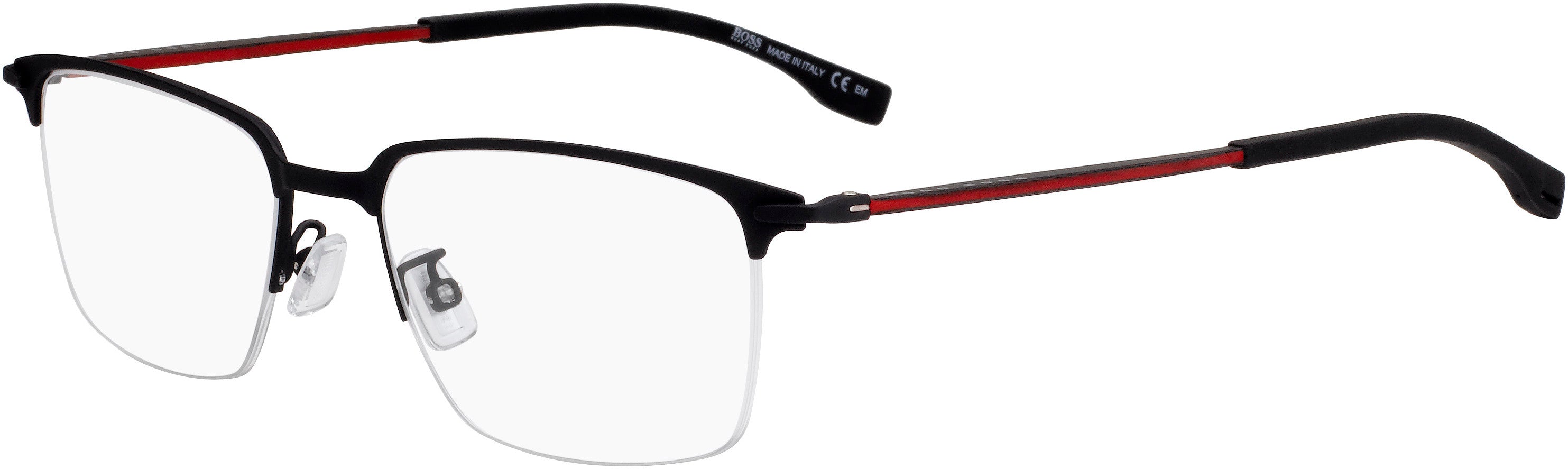 Boss (hub) Boss 1034/F Rectangular Eyeglasses 0003-0003  Matte Black (00 Demo Lens)