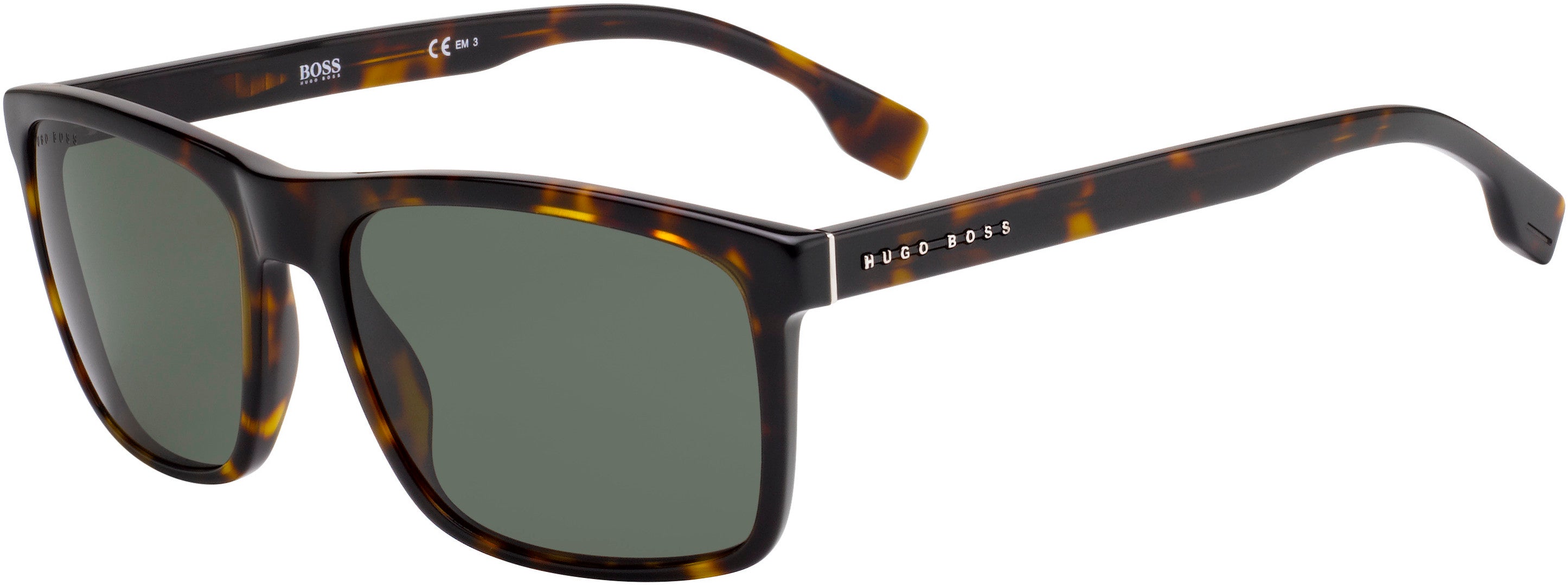 Boss (hub) Boss 1036/S Rectangular Sunglasses 0086-0086  Dark Havana (QT Green)