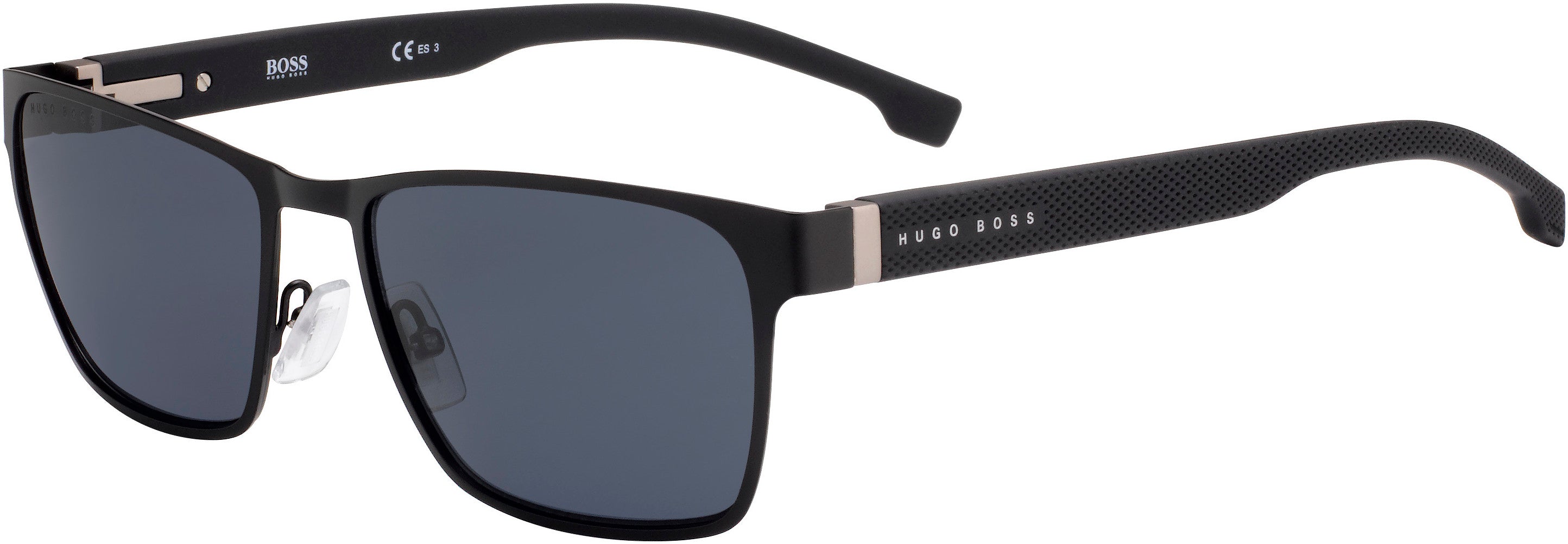 Boss (hub) Boss 1038/S Rectangular Sunglasses 0003-0003  Matte Black (IR Gray)
