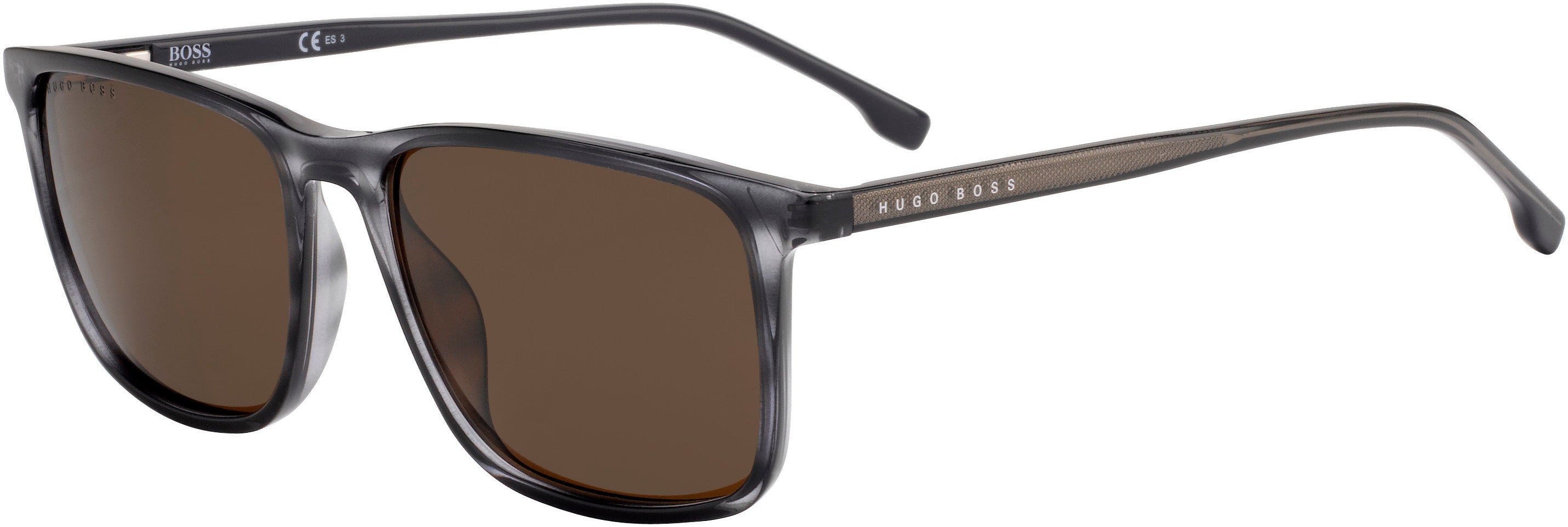 Boss (hub) Boss 1046/S Rectangular Sunglasses 02W8-02W8  Gray Horn (70 Brown)