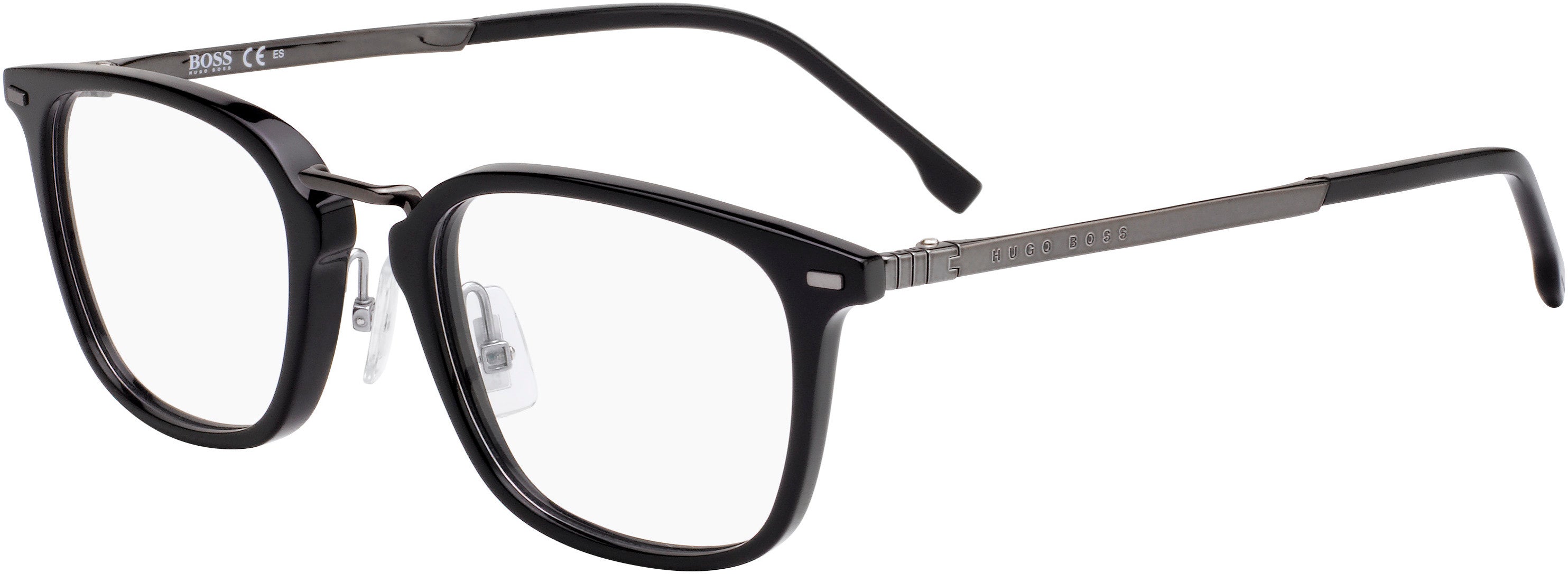 Boss (hub) Boss 1057 Rectangular Eyeglasses 0807-0807  Black (00 Demo Lens)