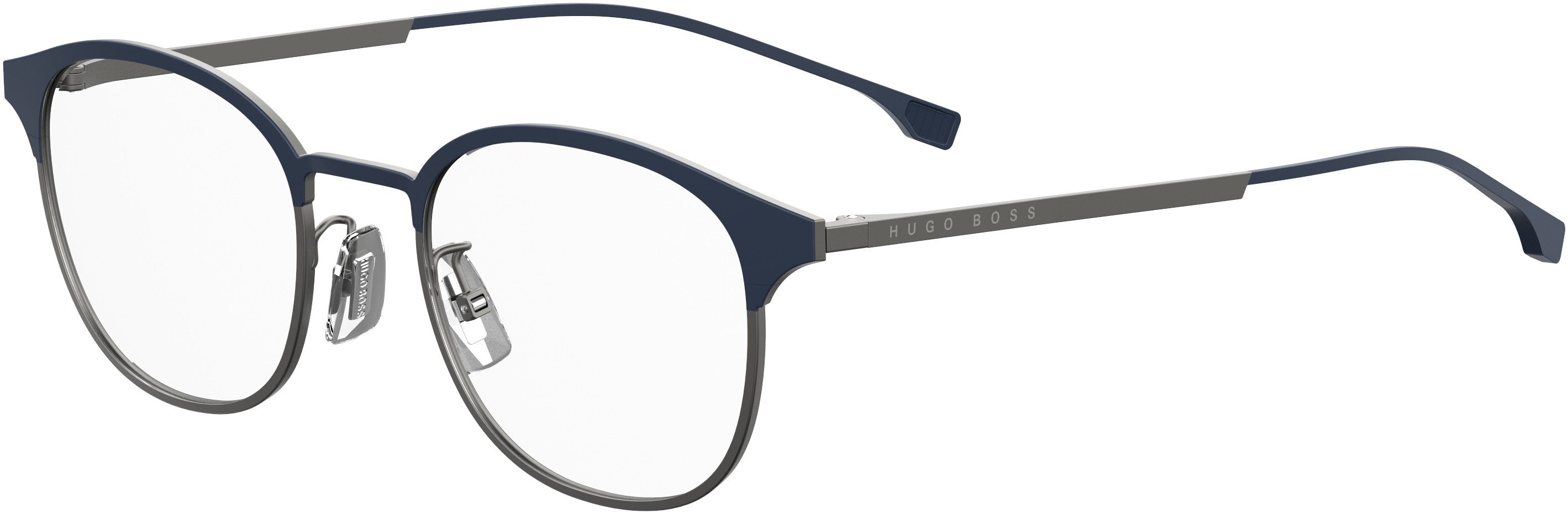 Boss (hub) Boss 1072/F Oval Modified Eyeglasses 04NZ-04NZ  Matte Blue Gray (00 Demo Lens)