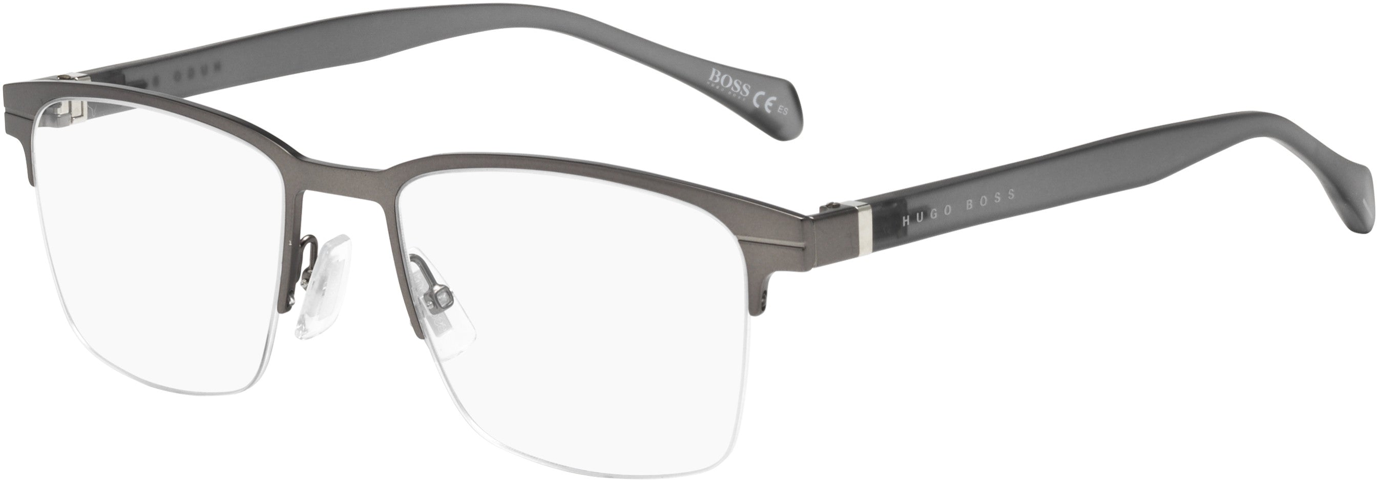 Boss (hub) Boss 1120 Rectangular Eyeglasses 0R80-0R80  Semi Matte Dark Ruthenium (00 Demo Lens)