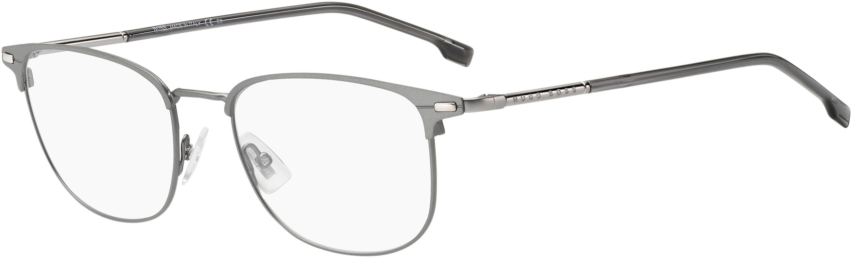 Boss (hub) Boss 1125/U Square Eyeglasses 0R81-0R81  Matte Ruthenium (00 Demo Lens)