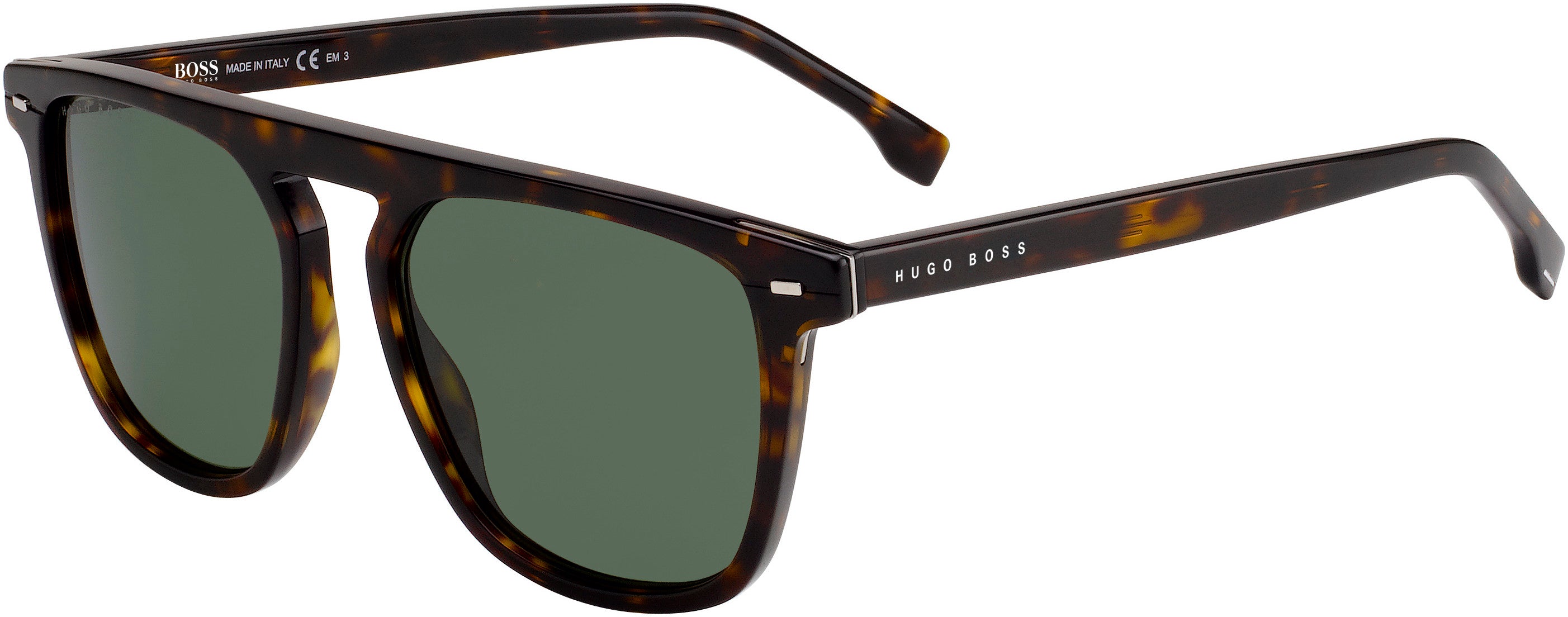 Boss (hub) Boss 1127/S Rectangular Sunglasses 0086-0086  Dark Havana (QT Green)