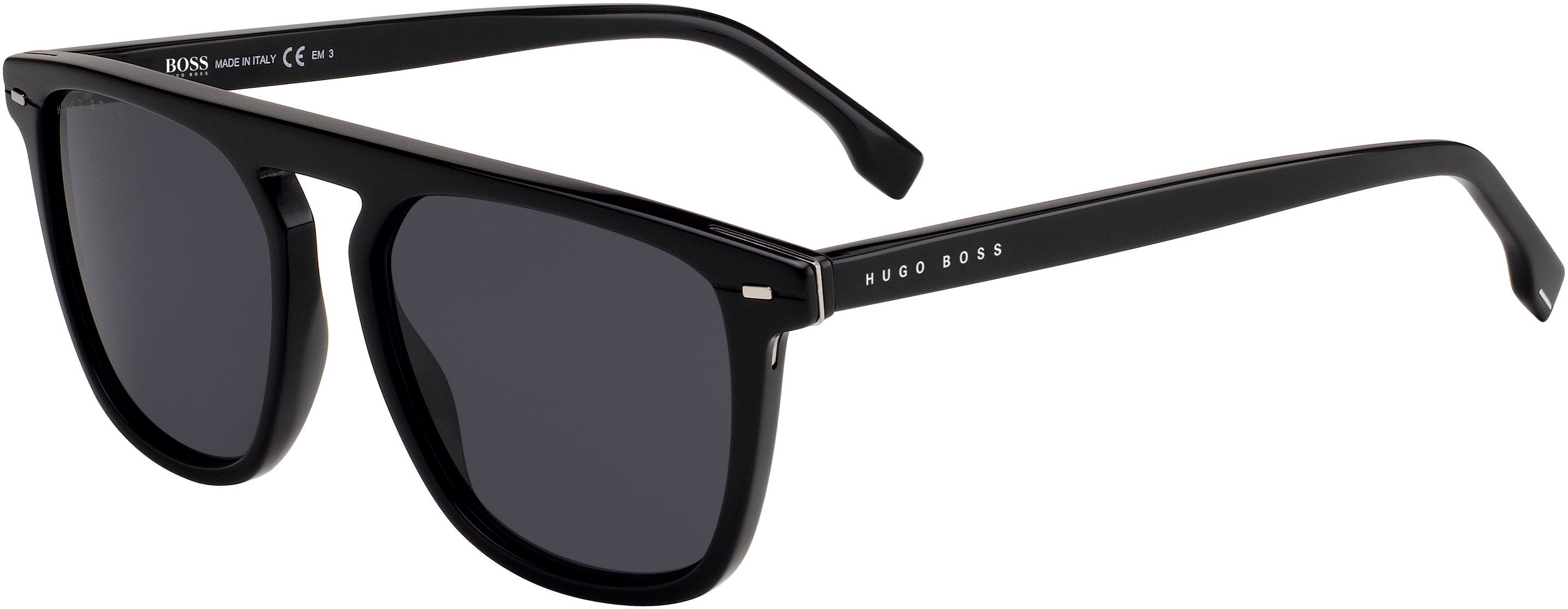 Boss (hub) Boss 1127/S Rectangular Sunglasses 0807-0807  Black (IR Gray)