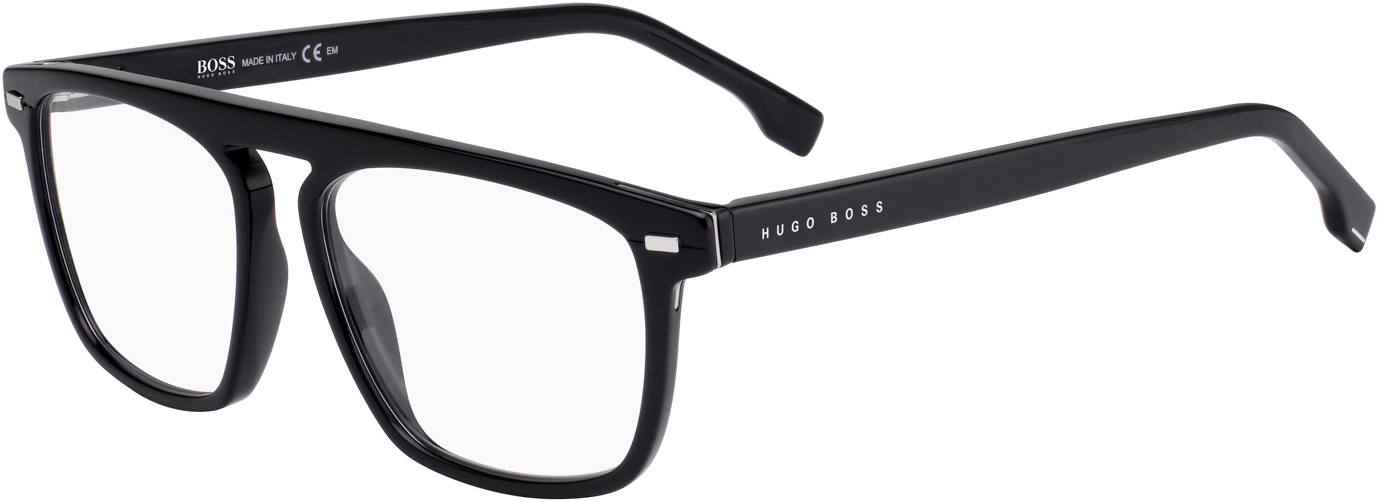 Boss (hub) Boss 1128 Rectangular Eyeglasses 0807-0807  Black (00 Demo Lens)