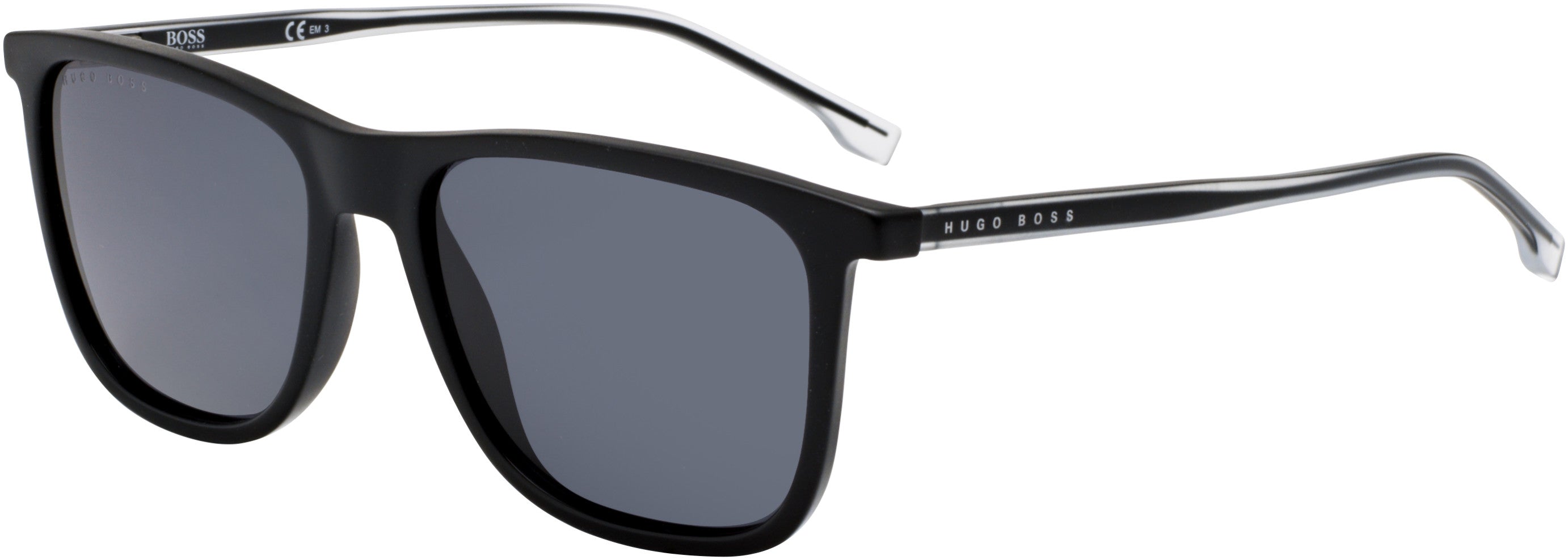 Boss (hub) Boss 1148/S Rectangular Sunglasses 0003-0003  Matte Black (IR Gray)