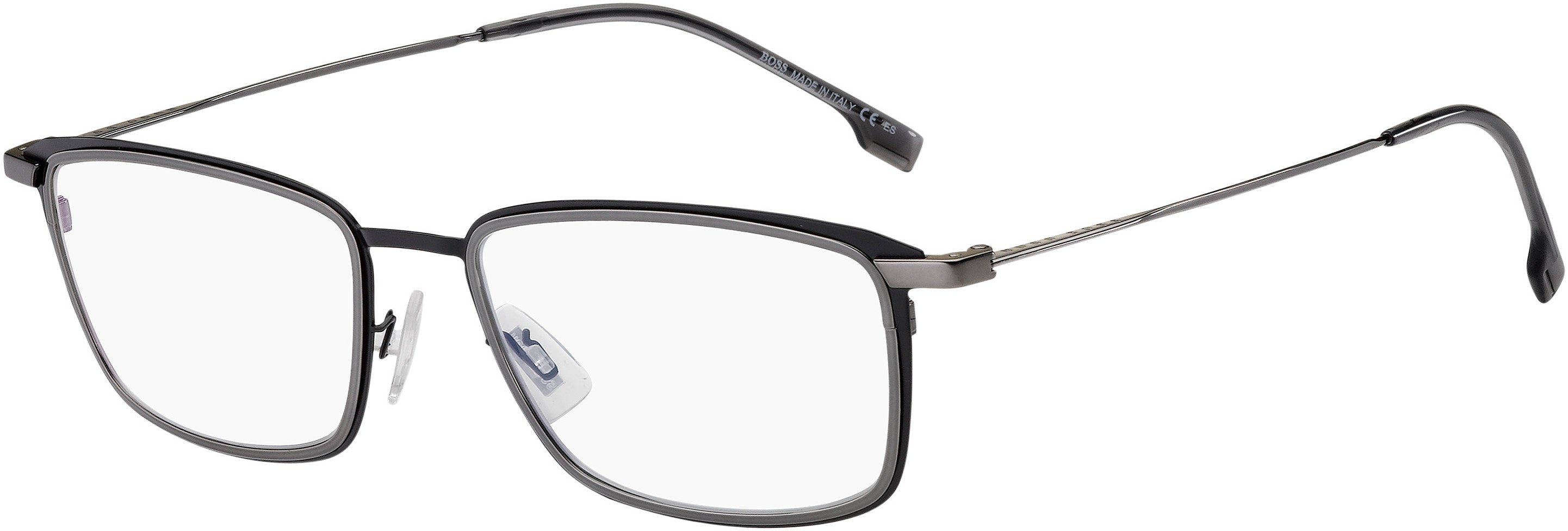 Boss (hub) Boss 1197 Rectangular Eyeglasses 0RZZ-0RZZ  Matte Black Dark Ruthenium (00 Demo Lens)