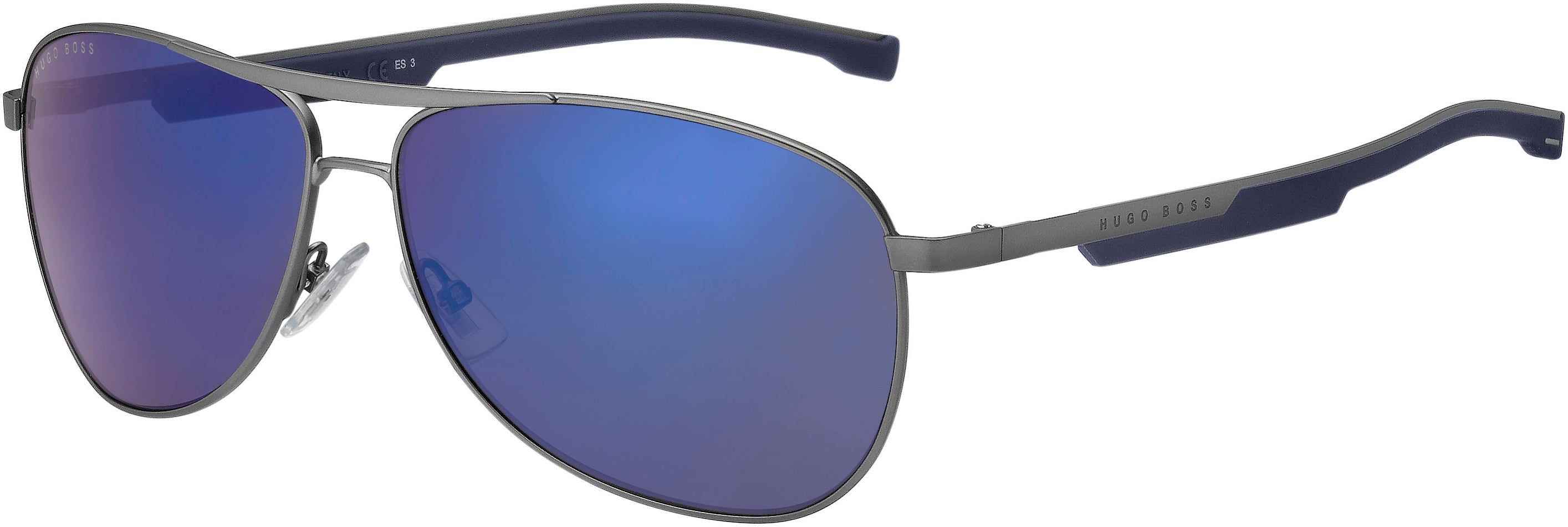 Boss (hub) Boss 1199/S Aviator Sunglasses 0R81-0R81  Matte Ruthenium (XT Gray Blue Mirro)