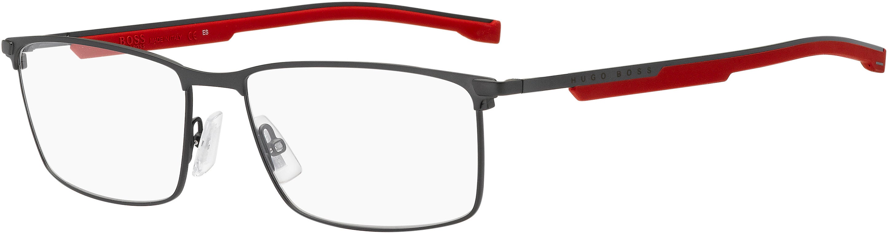 Boss (hub) Boss 1201 Rectangular Eyeglasses 0TI7-0TI7  Ruthenium Matte Black (00 Demo Lens)
