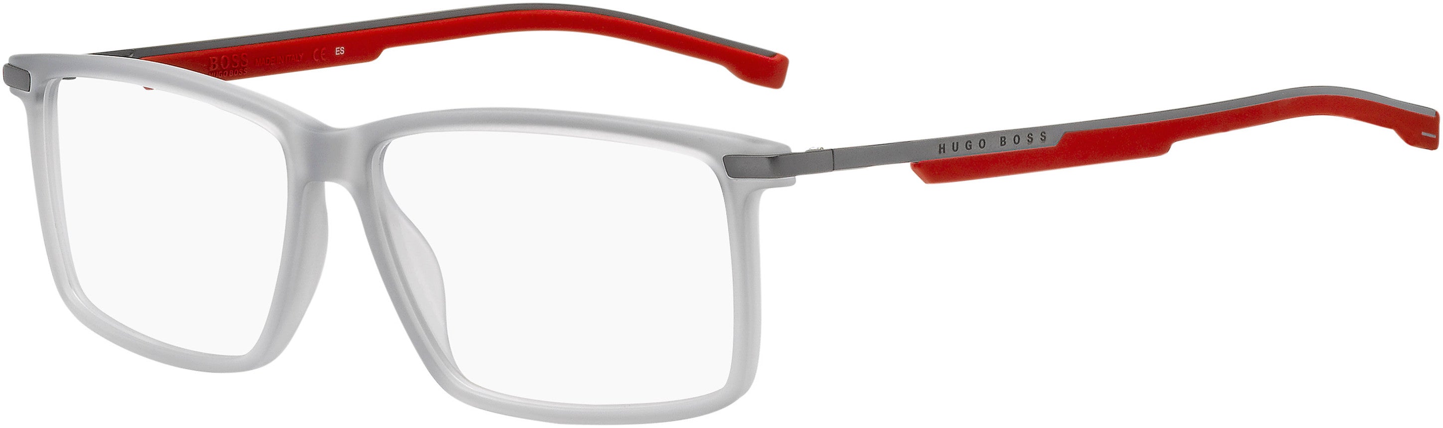 Boss (hub) Boss 1202 Rectangular Eyeglasses 0RIW-0RIW  Matte Gray (00 Demo Lens)