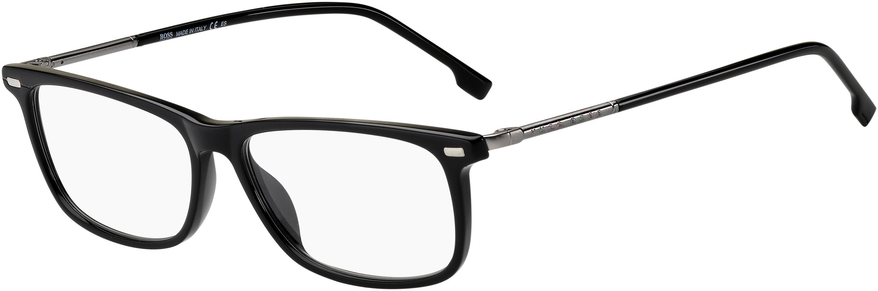 Boss (hub) Boss 1229/U Rectangular Eyeglasses 0807-0807  Black (00 Demo Lens)