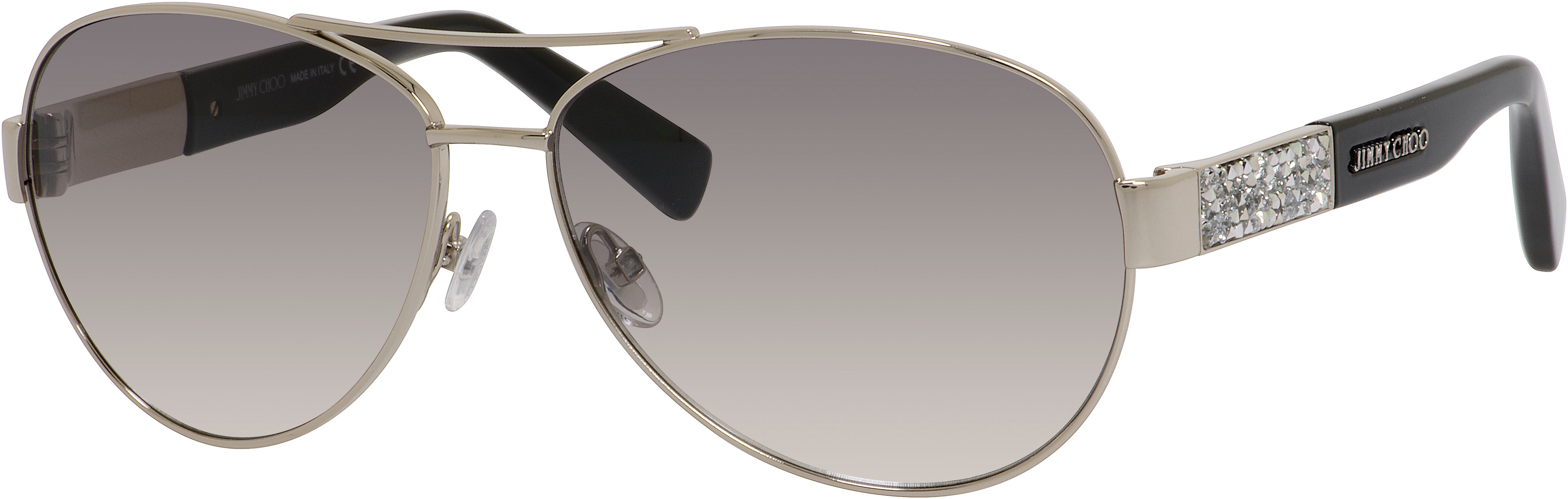 Jimmy Choo Baba/S Aviator Sunglasses 0RZS-0RZS  Palladium (IC Gray Mirror Shaded Silver)