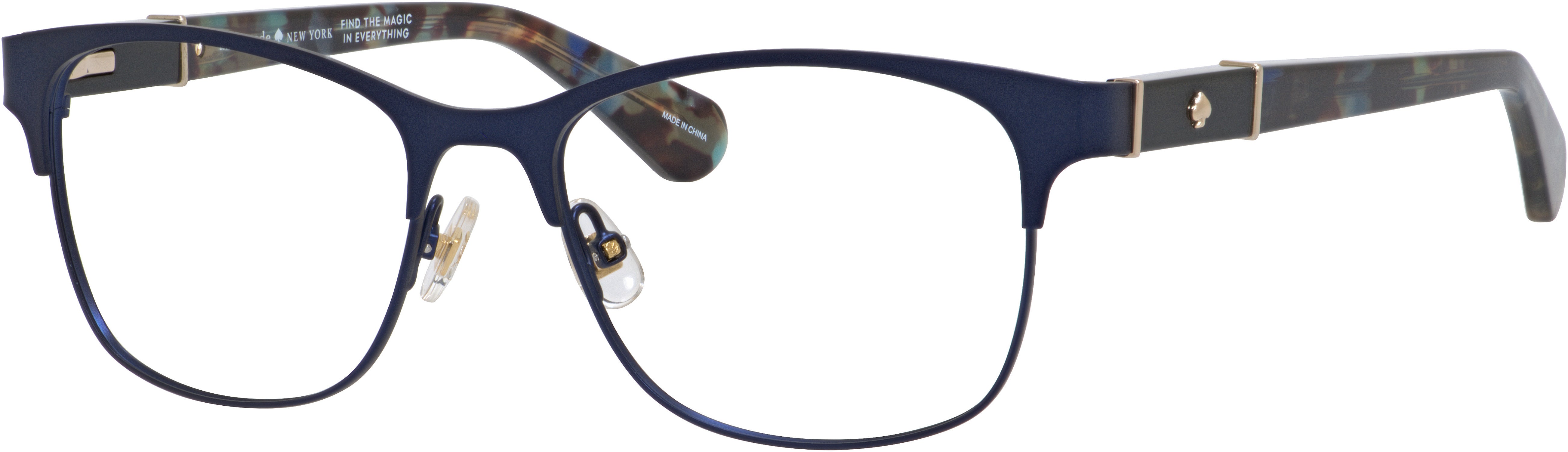 Kate Spade Benedetta Rectangular Eyeglasses 0RCT-0RCT  Matte Blue (00 Demo Lens)