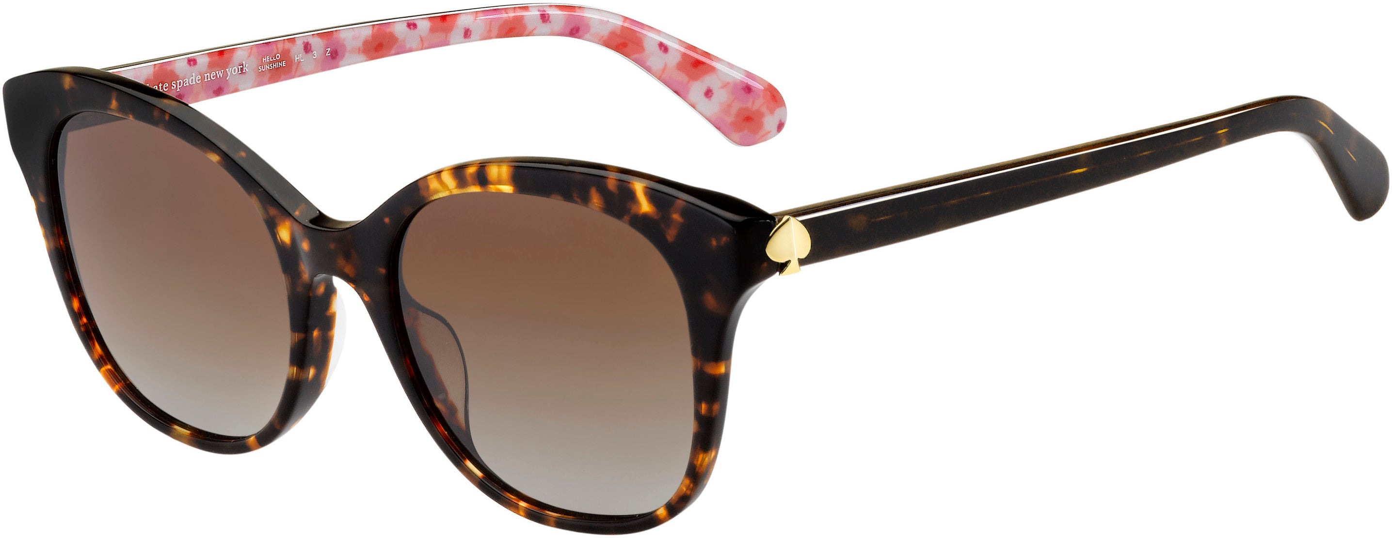 Kate Spade Bianka/G/S Cat Eye/butterfly Sunglasses 0MAP-0MAP  Havana Pattern Pink (LA Brown Gradient Polz)