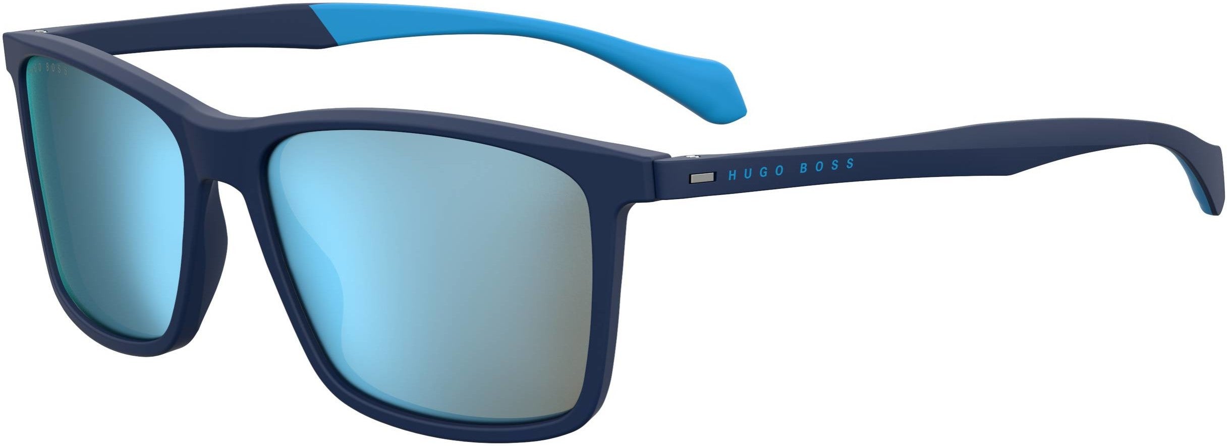 Boss (hub) Boss 1078/S Rectangular Sunglasses 0FLL-0FLL  Matte Blue (3J Azure Multilaye)