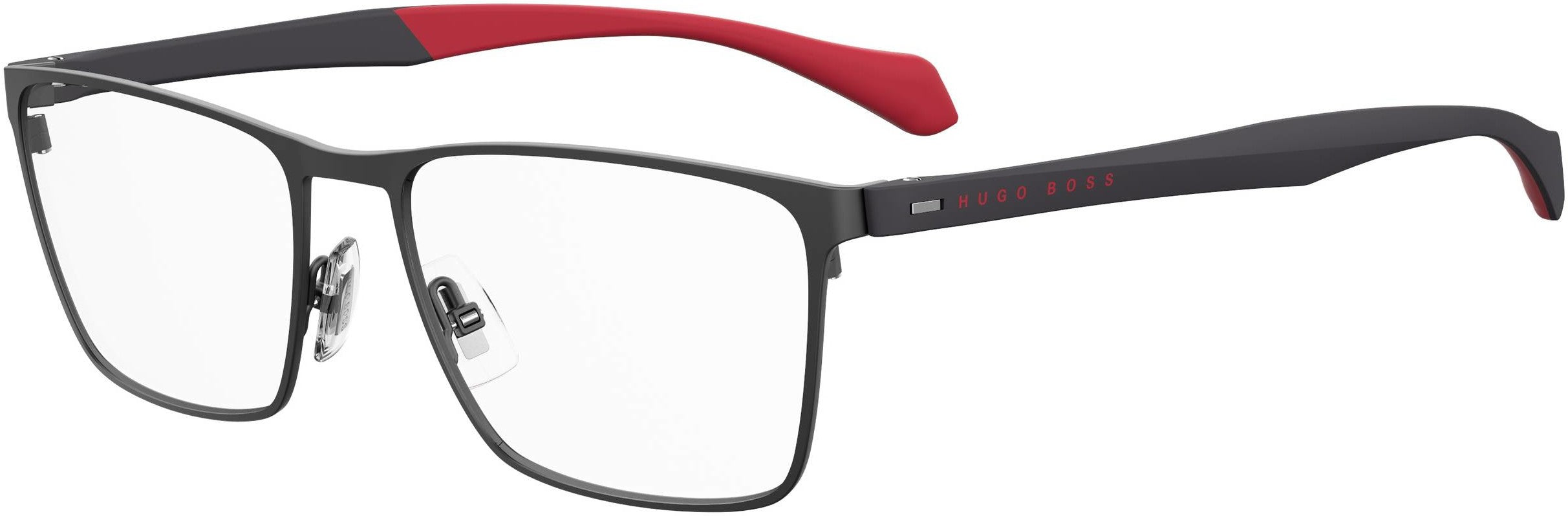 Boss (hub) Boss 1079 Rectangular Eyeglasses 0SVK-0SVK  Semi Matte Ruthenium Black (00 Demo Lens)