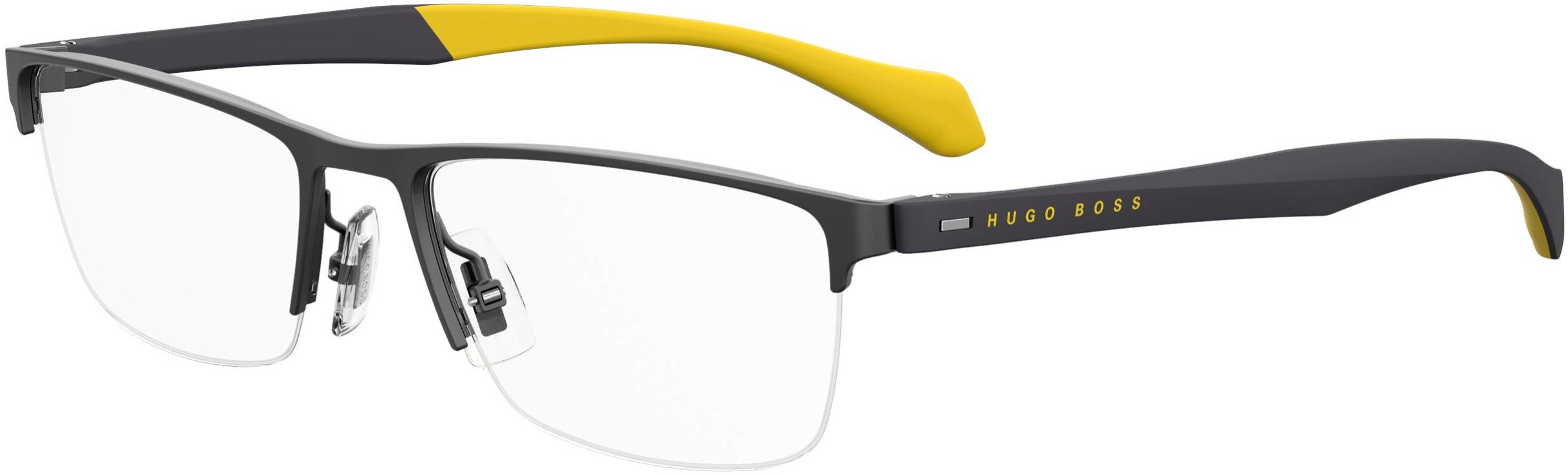 Boss (hub) Boss 1080 Rectangular Eyeglasses 0SVK-0SVK  Semi Matte Ruthenium Black (00 Demo Lens)