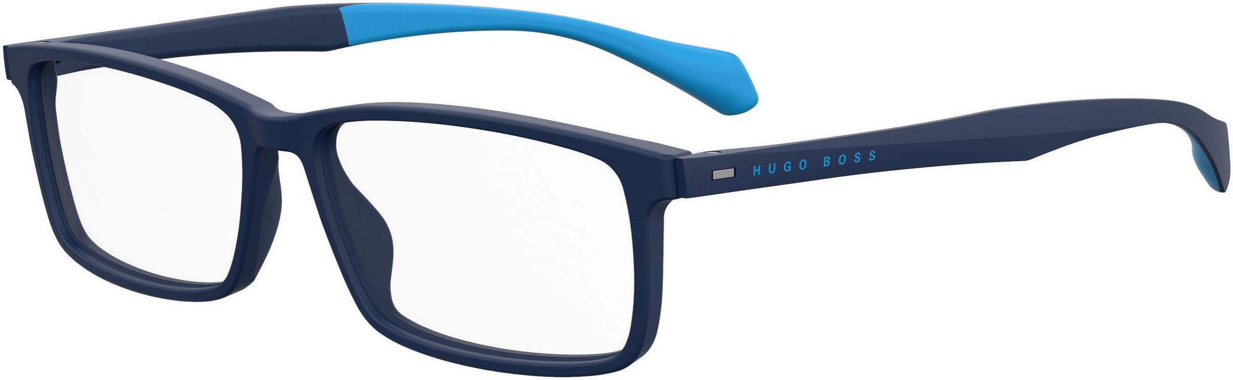 Boss (hub) Boss 1081 Rectangular Eyeglasses 0FLL-0FLL  Matte Blue (00 Demo Lens)