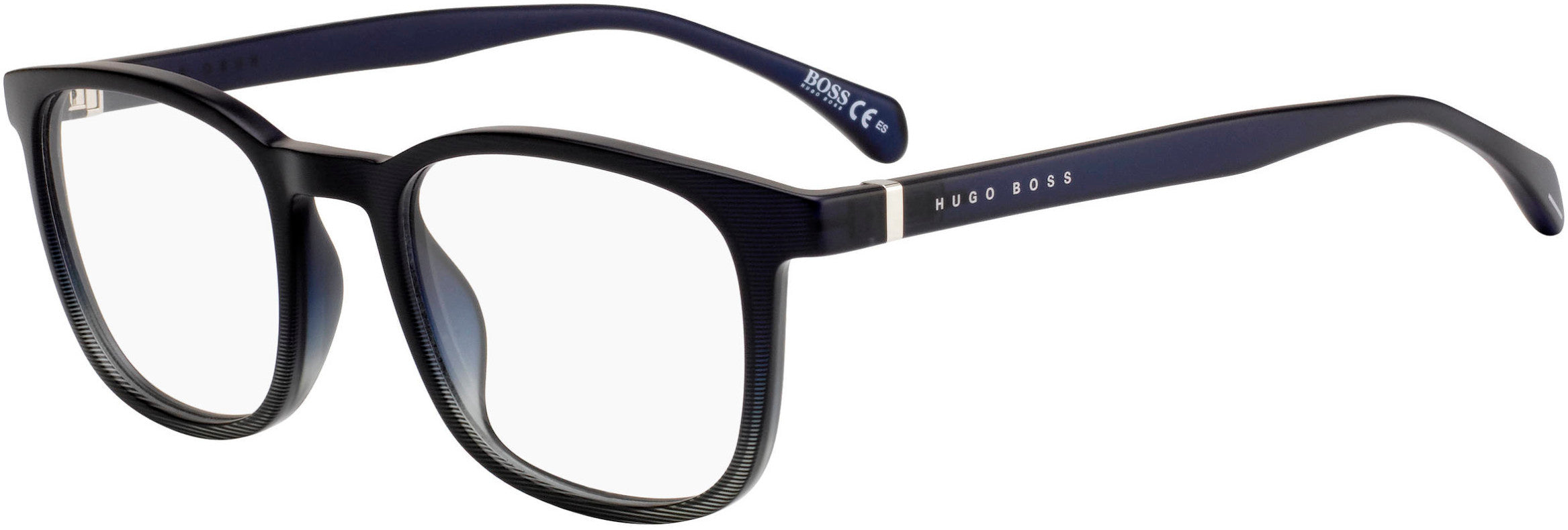 Boss (hub) Boss 1085 Rectangular Eyeglasses 026O-026O  Matte Blue Pattern (00 Demo Lens)