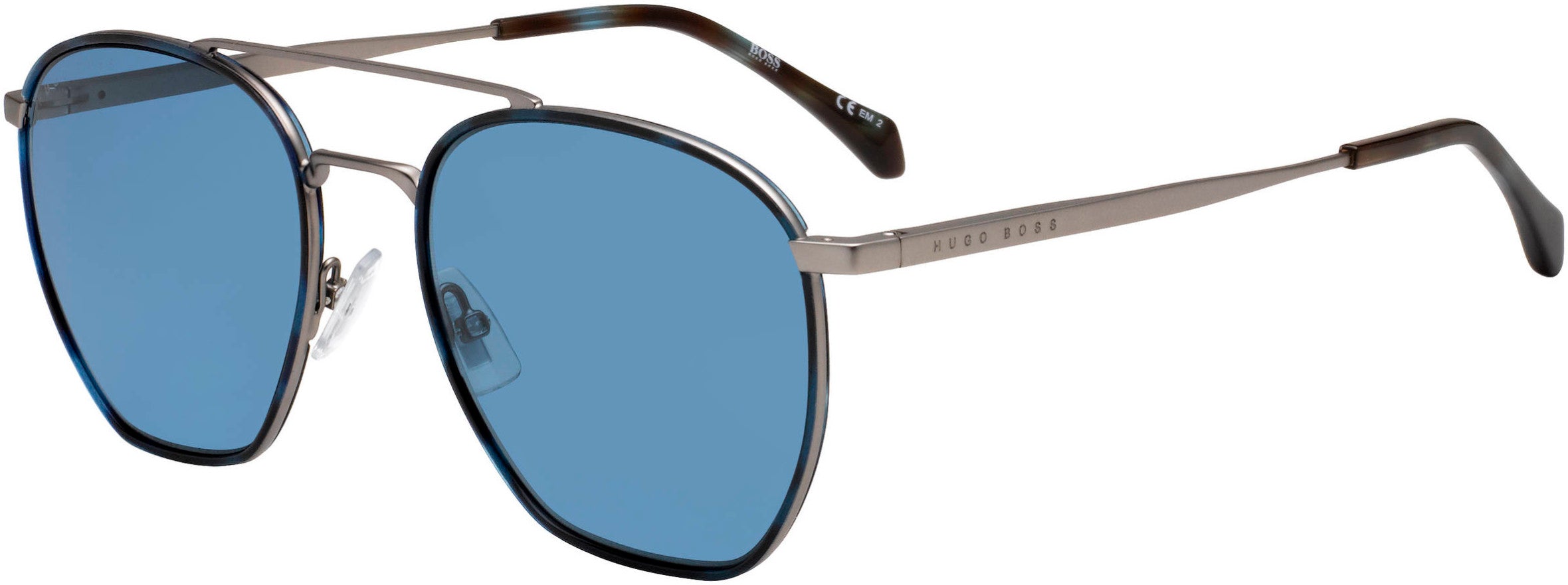 Boss (hub) Boss 1090/S Special Shape Sunglasses 0R81-0R81  Matte Ruthenium (KU Blue)