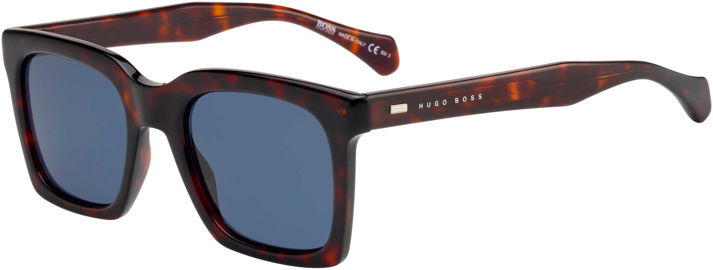 Boss (hub) Boss 1098/S Rectangular Sunglasses 0086-0086  Dark Havana (KU Blue)
