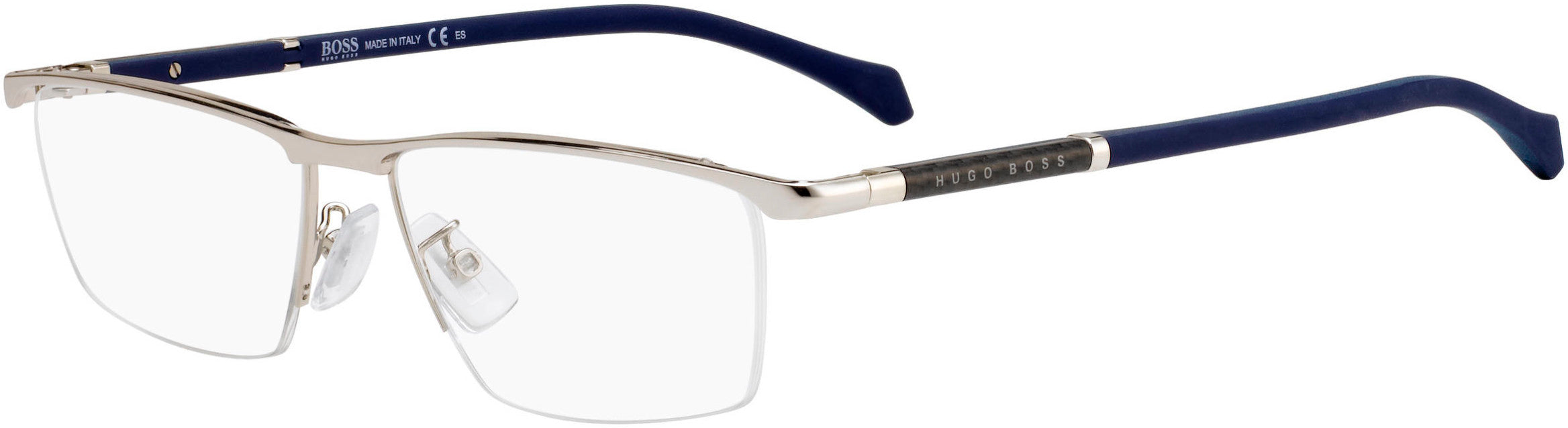 Boss (hub) Boss 1104/F Rectangular Eyeglasses 0010-0010  Palladium (00 Demo Lens)