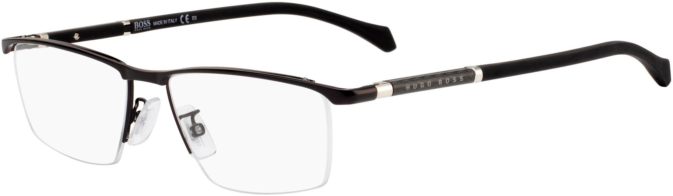 Boss (hub) Boss 1104/F Rectangular Eyeglasses 0807-0807  Black (00 Demo Lens)