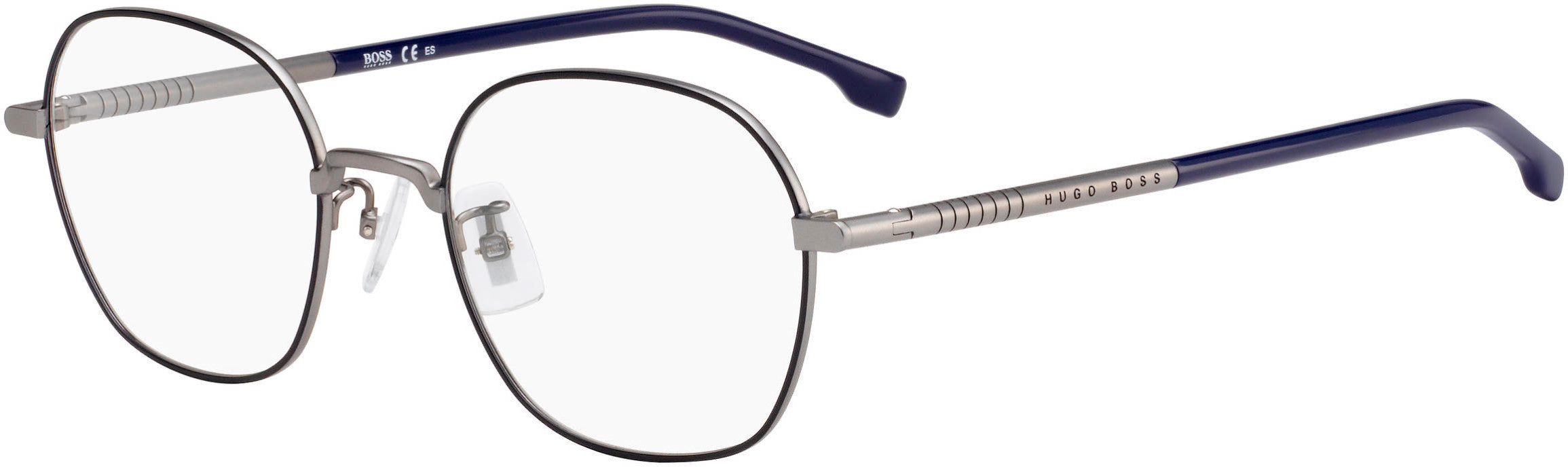Boss (hub) Boss 1109/F Rectangular Eyeglasses 09T9-09T9  Matte Rut Blue (00 Demo Lens)