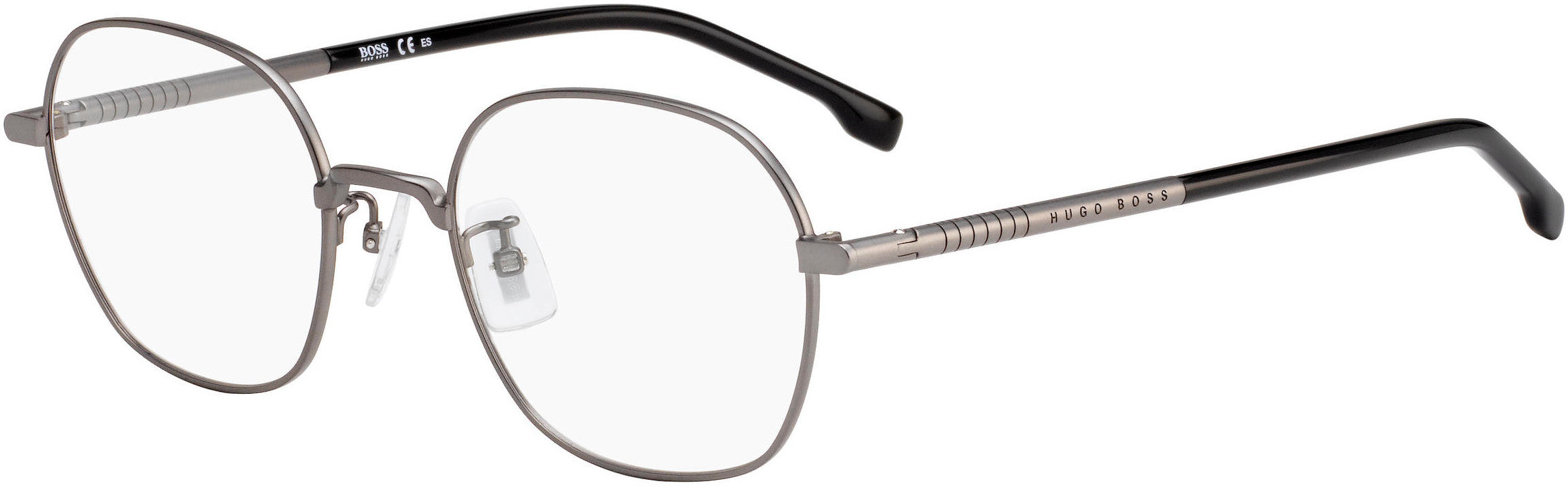 Boss (hub) Boss 1109/F Rectangular Eyeglasses 0R80-0R80  Semi Matte Dark Ruthenium (00 Demo Lens)