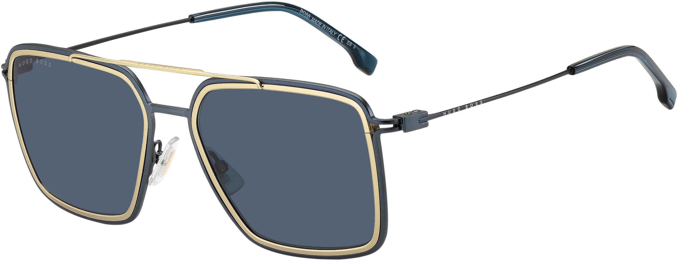 Boss (hub) Boss 1191/S Rectangular Sunglasses 0KY2-0KY2  Blue Gold (KU Blue)