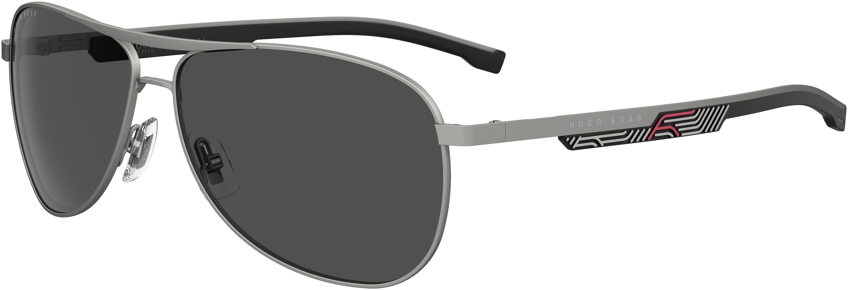 Boss (hub) Boss 1199/N/S Aviator Sunglasses 0SVK-0SVK  Semi Matte Ruthenium Black (IR Gray)