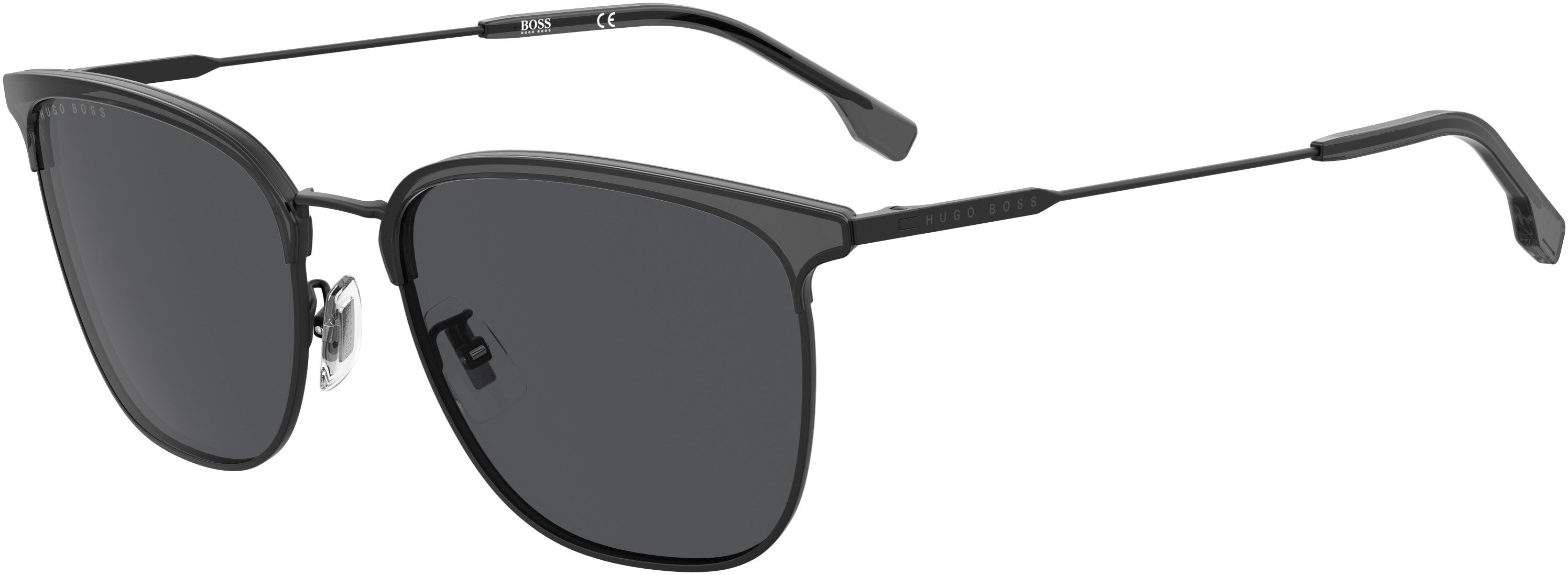 Boss (hub) Boss 1285/F/sk Square Sunglasses 0O6W-0O6W  Blrut Dark Gray (IR Gray)