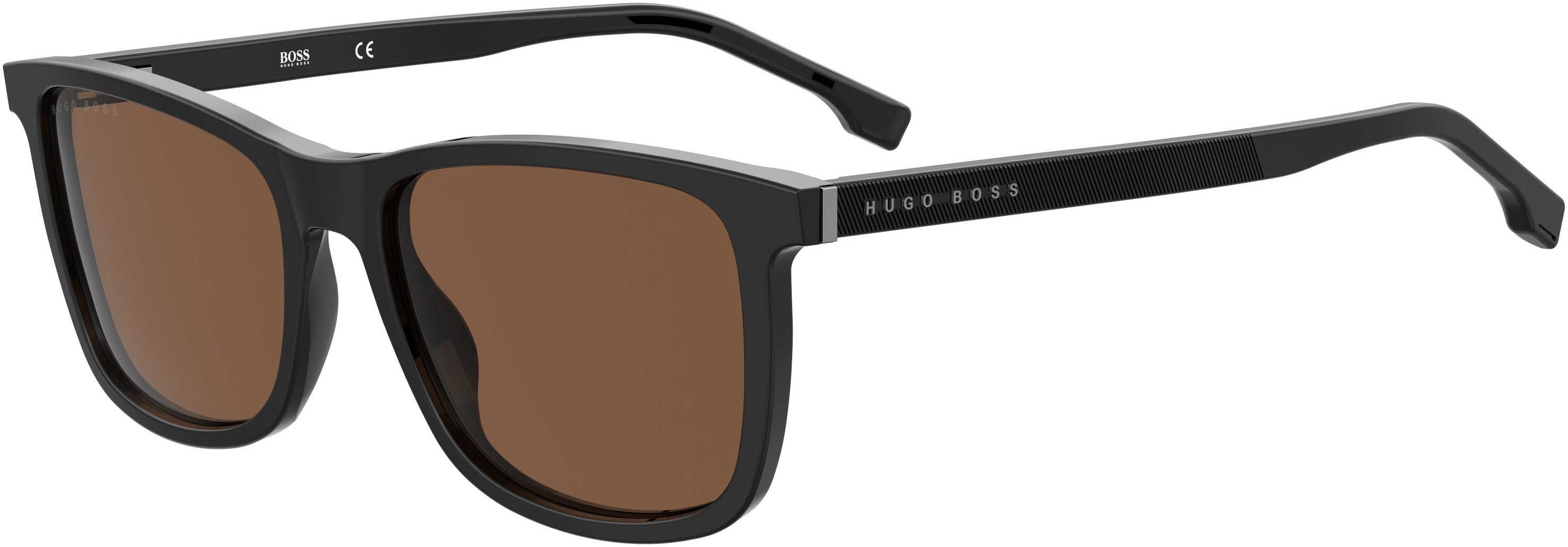 Boss (hub) Boss 1299/U/S Rectangular Sunglasses 0807-0807  Black (M9 Gray Pz)