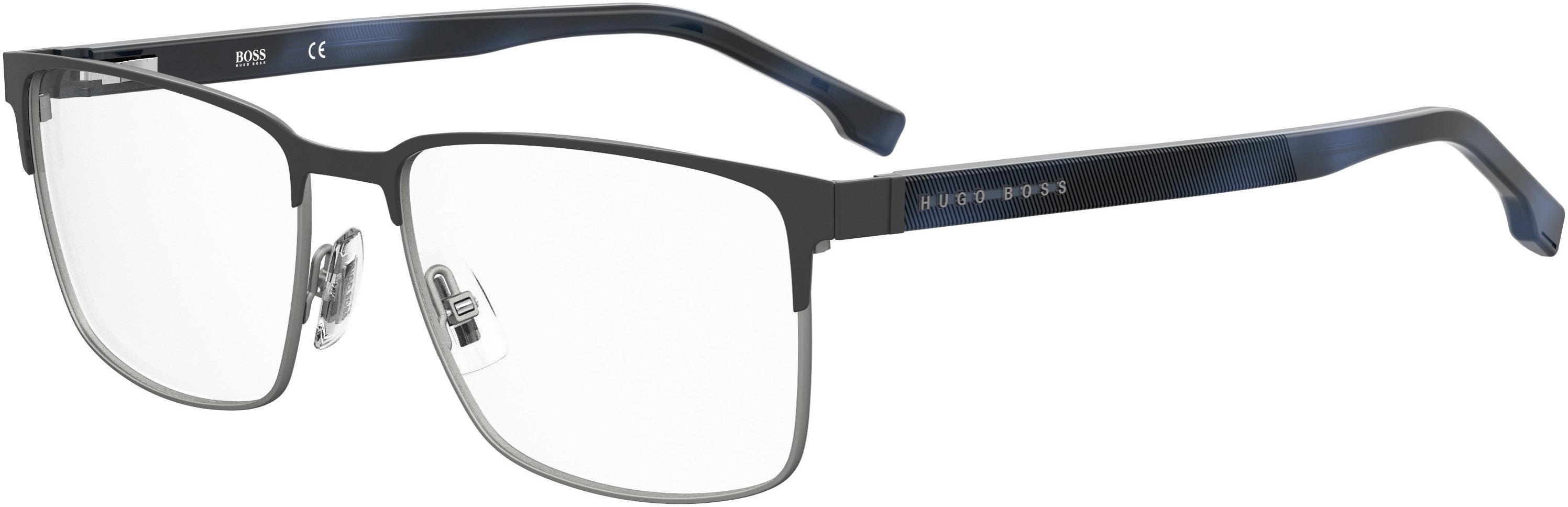 Boss (hub) Boss 1301/U Square Eyeglasses 0RIW-0RIW  Matte Gray (00 Demo Lens)