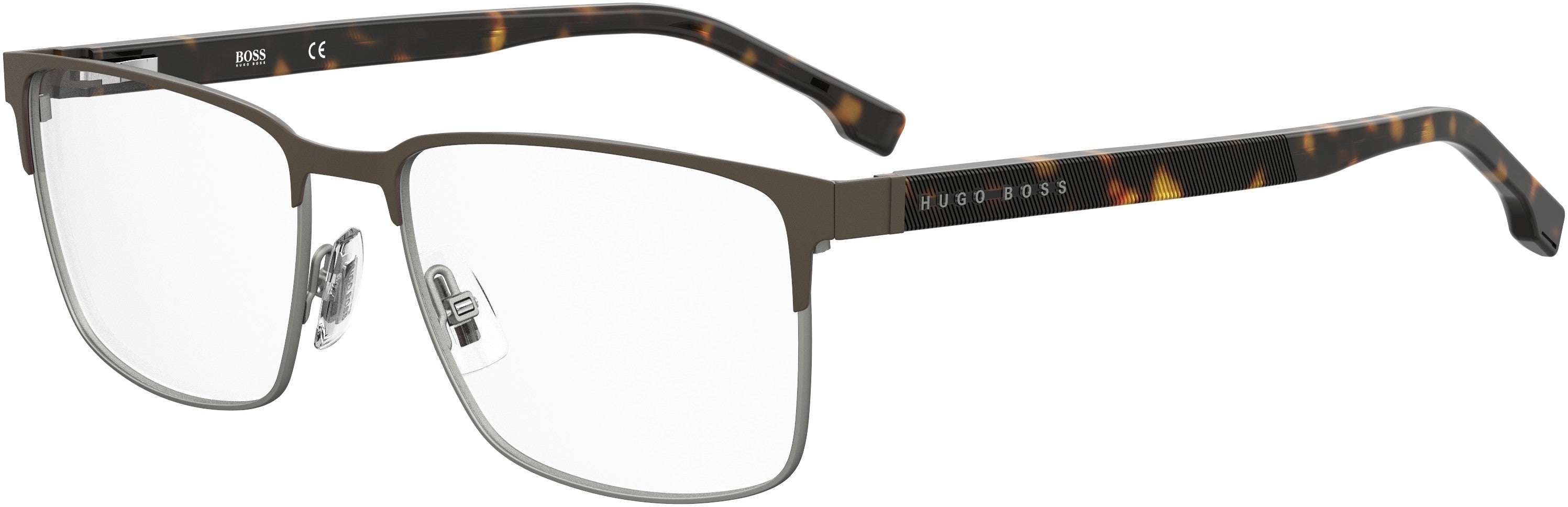 Boss (hub) Boss 1301/U Square Eyeglasses 0YZ4-0YZ4  Matte Brown (00 Demo Lens)