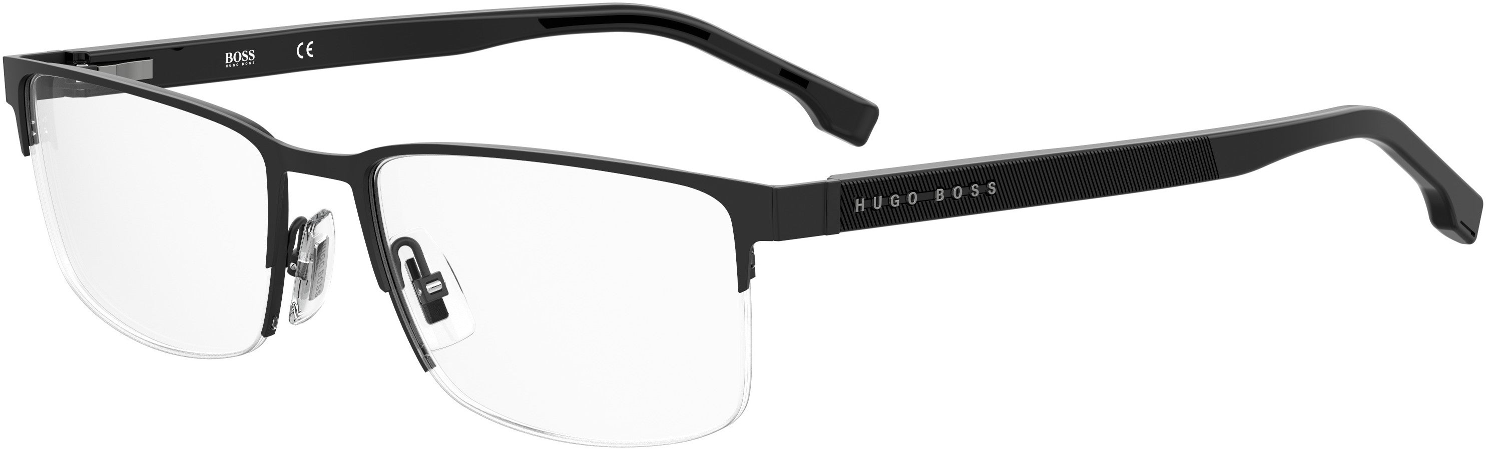 Boss (hub) Boss 1302/U Oval Modified Eyeglasses 0003-0003  Matte Black (00 Demo Lens)