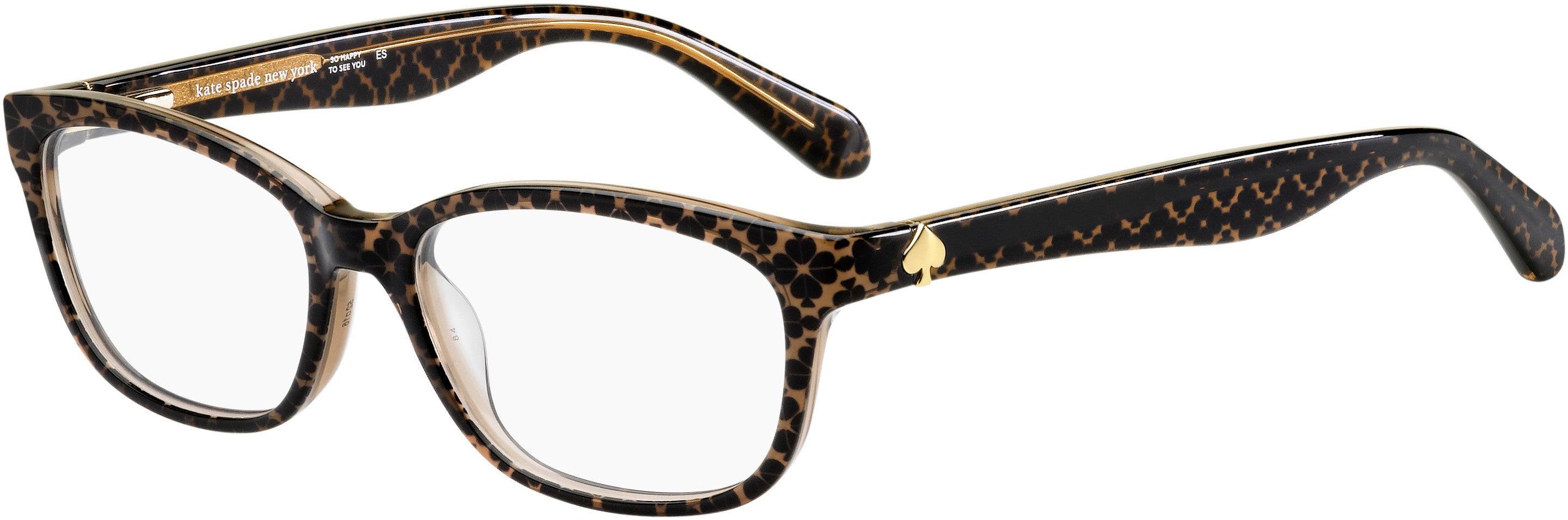 Kate Spade Brylie Rectangular Eyeglasses 0305-0305  Brown Hontwe (00 Demo Lens)