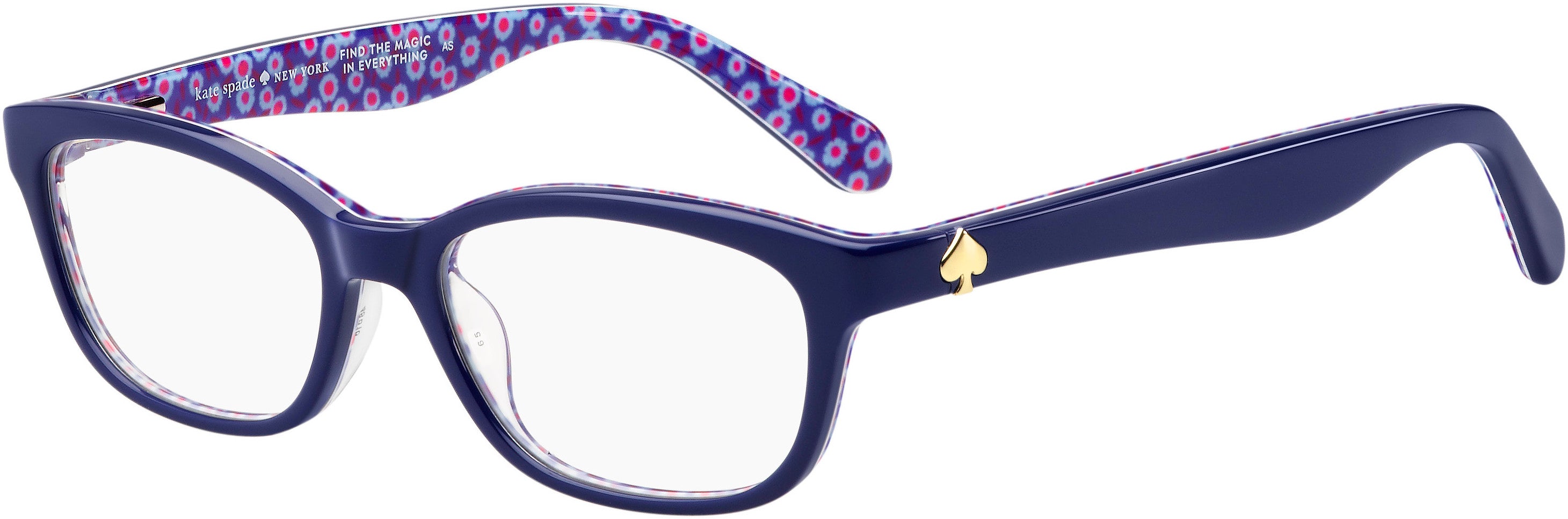 Kate Spade Brylie Rectangular Eyeglasses 0GF5-0GF5  Blue Palladium Transparent Blue (00 Demo Lens)