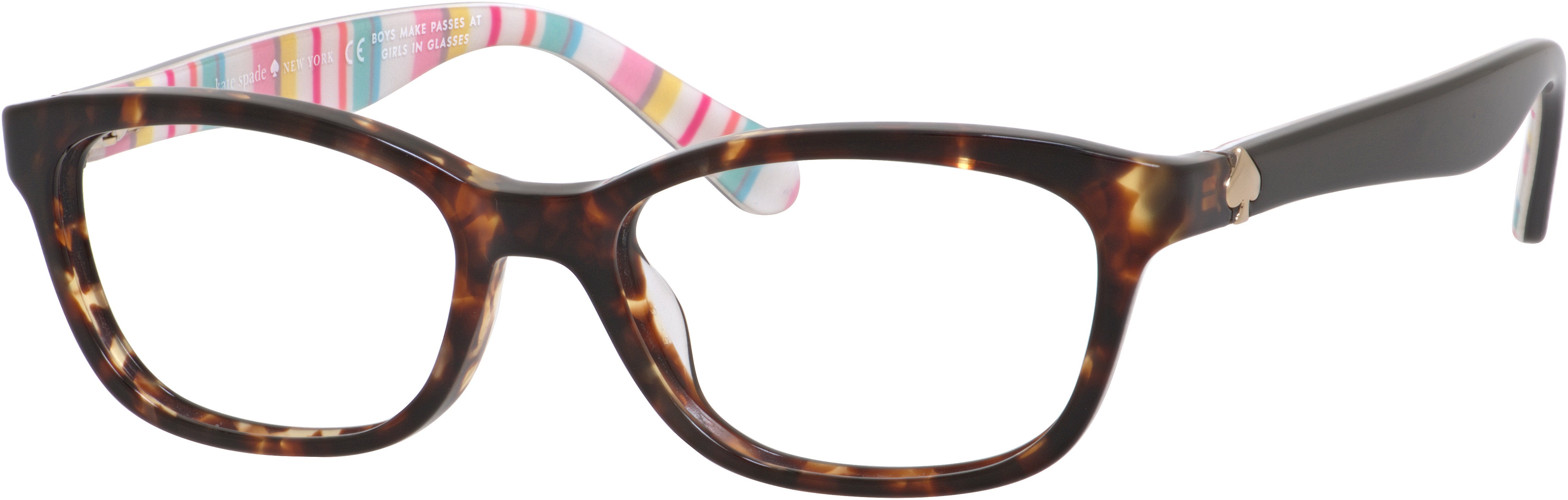 Kate Spade Brylie Rectangular Eyeglasses 0RNL-0RNL  Havana Pt Multi (00 Demo Lens)